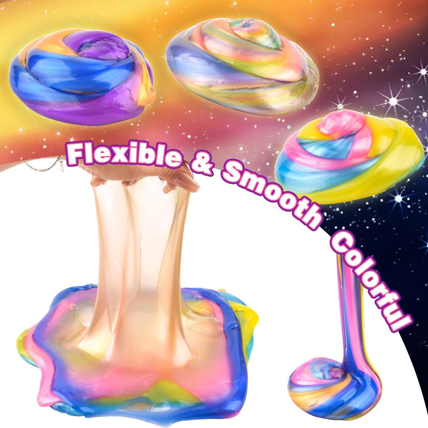 Galaxy Slime Party Favors for Kids – 116 Pack Colorful Slime Toys, Goodie Bag Stuffers, Birthday Party Supplies, Classroom Rewards, Stocking Stuffers for Boys & Girls