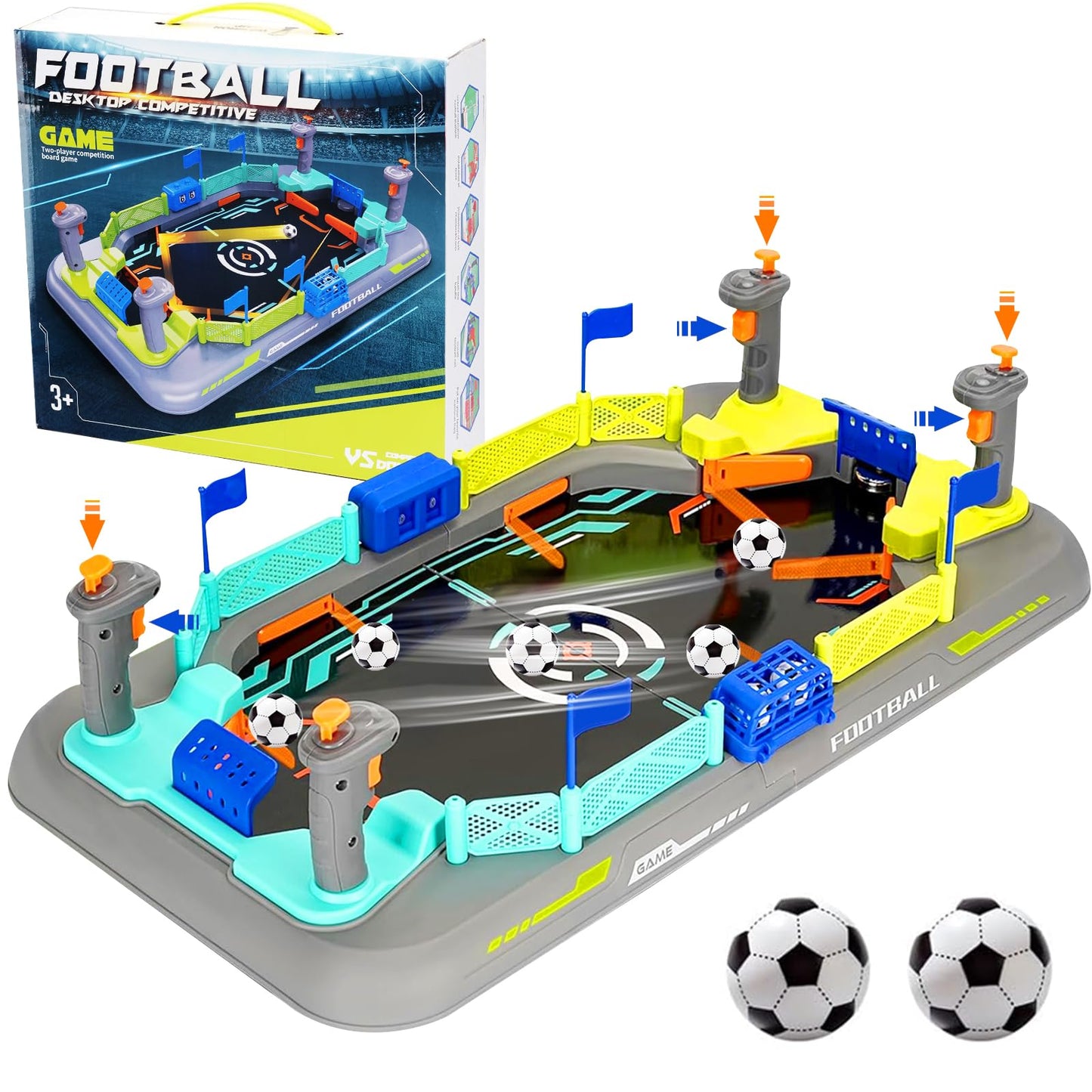 Mini Soccer Board Game for Kids: Interactive Soccer Gifts for 3 4 5 6 7 8-12 Year Old Boys Girls - Table Foosball Game Toy for Indoor Home Party Family - Perfect Christmas Birthday Gift for Kids 4-10