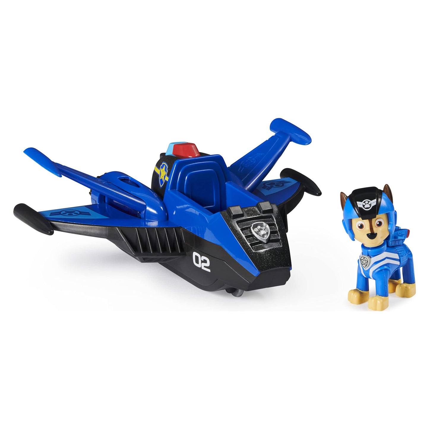 Paw Patrol, Jet to The Rescue Chase’s Deluxe Transforming Vehicle Toy with Lights and Sounds