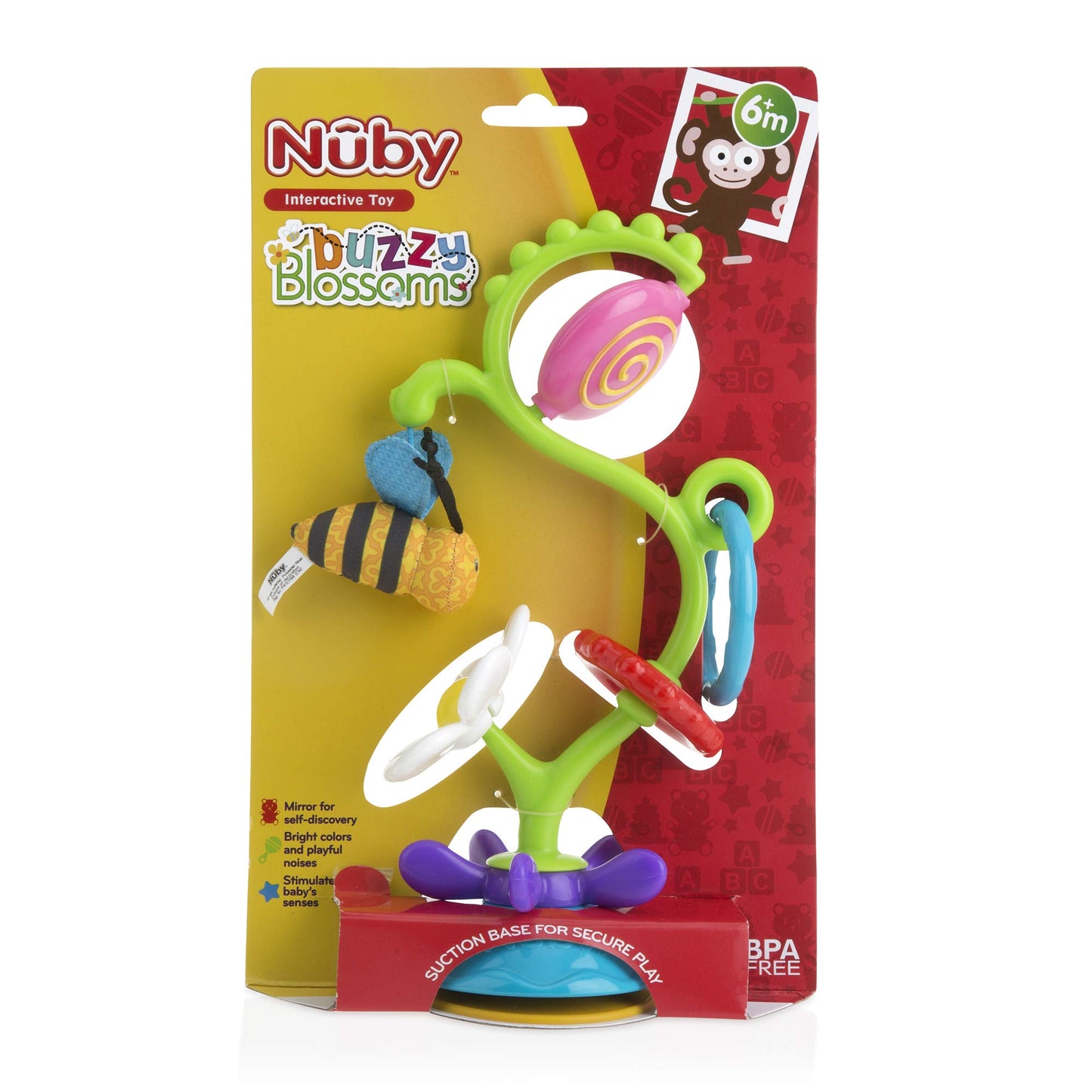Nuby Buzzy Blossoms with Suction Base High Chair Interactive Toy for Early Development