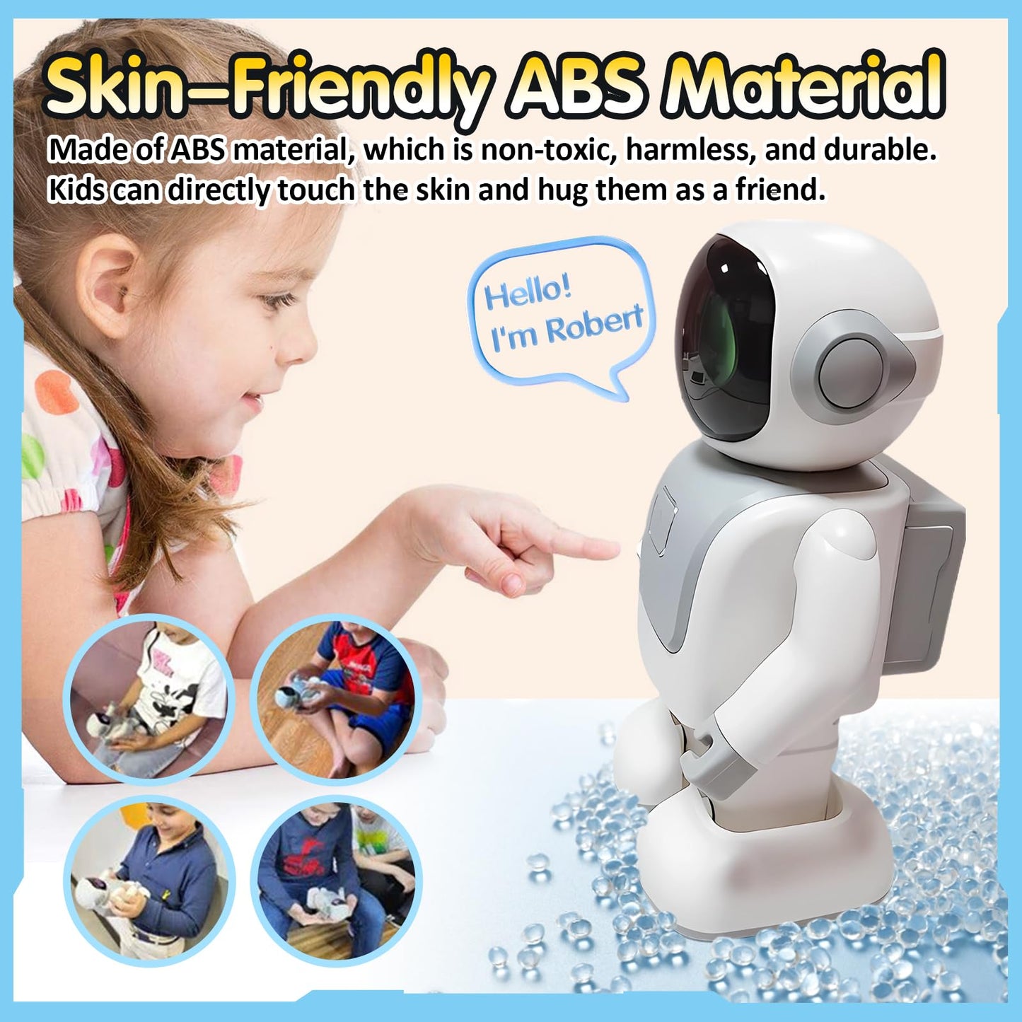 Gsou Dancing Robot Speaker Toys for Kids & Adults, Portable Dancing Bluetooth Speaker with LED Lights, Intimate Companion, Programmable Interactive Robot Toys with iOS & Android APP Remote