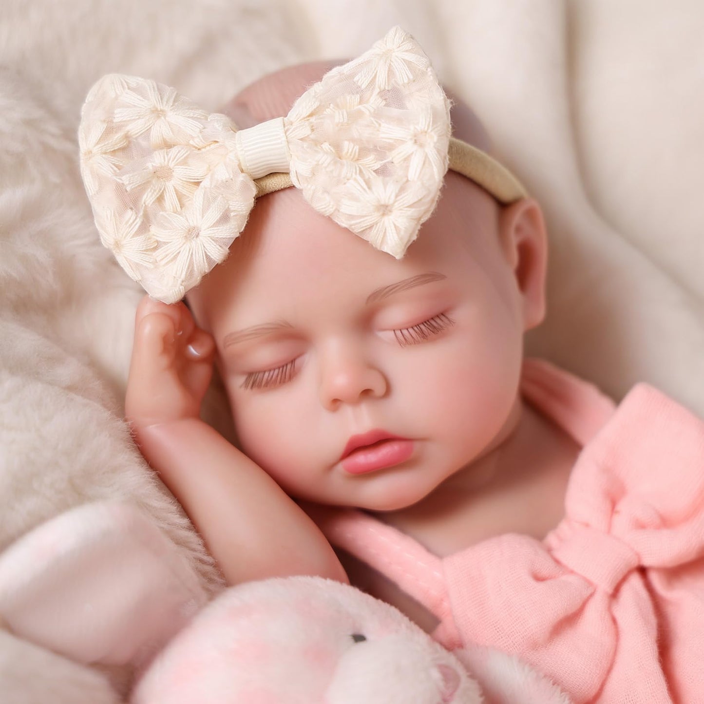BABESIDE 12 Inch Lifelike Reborn Baby Dolls Vinyl Full Body, Realistic Newborn Baby Doll Sweet Sleeping Preemie Real Life Baby Dolls Easy to Hold with Accessories Gift Set for Kids Age 3+