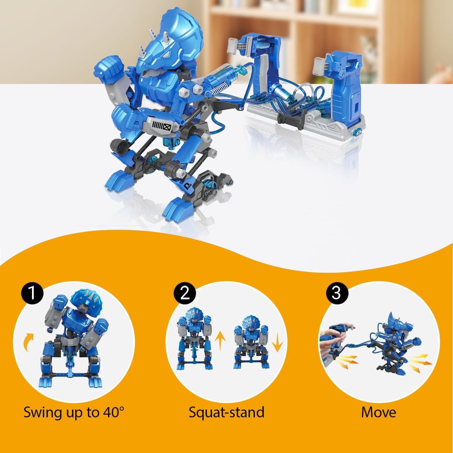 RiteHold Hydraulic Boxing Bots STEM Robot Building Kit, 2 Hydraulic Powered Battle Fighting Robots, Educational Birthday Gift for 8-12 Year Old Boys & Girls