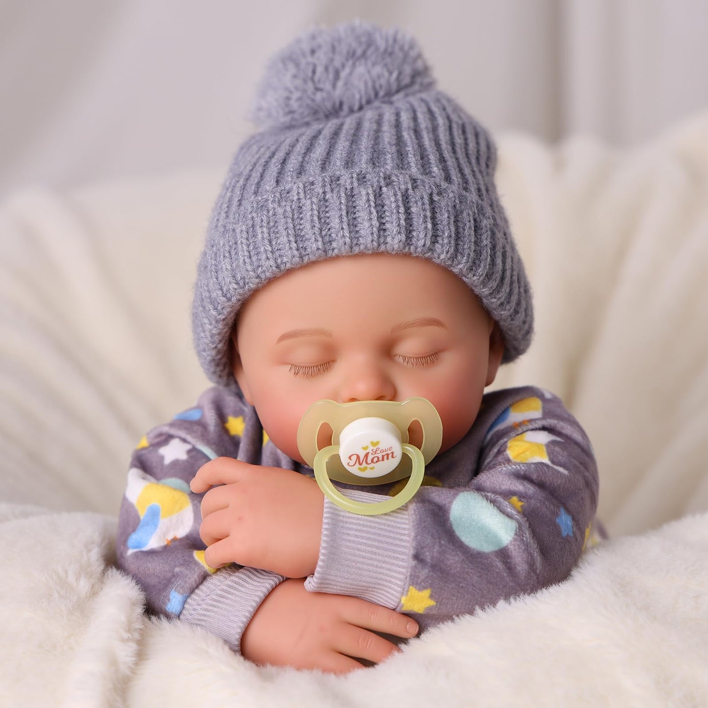BABESIDE Reborn Baby Dolls - 20 Inch Cute Soft Vinyl Realistic Sleeping Baby Doll, Poseable Real Life Newborn Dolls with Complete Accessories for 3+ Years Old Gifts