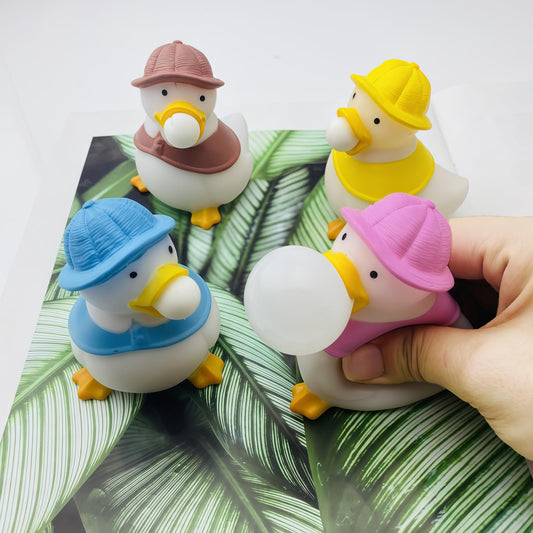4 Pcs Ducks Squeeze the Bubble Ball ，Relieve Stress Fidget Toys for Children and Adults,Squeeze Sensory Toys for Anxiety, Autism, ADHD.(4 Ducks)