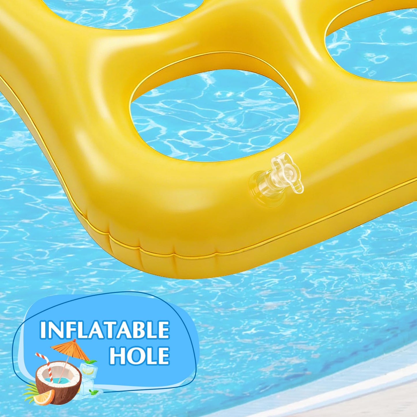 Inflatable Pool Toys Games Set - Tic-Tac-Toe Toss Game Floating Toy with 10 Balls, Outdoor Swimming Water Toys for Kids Adults