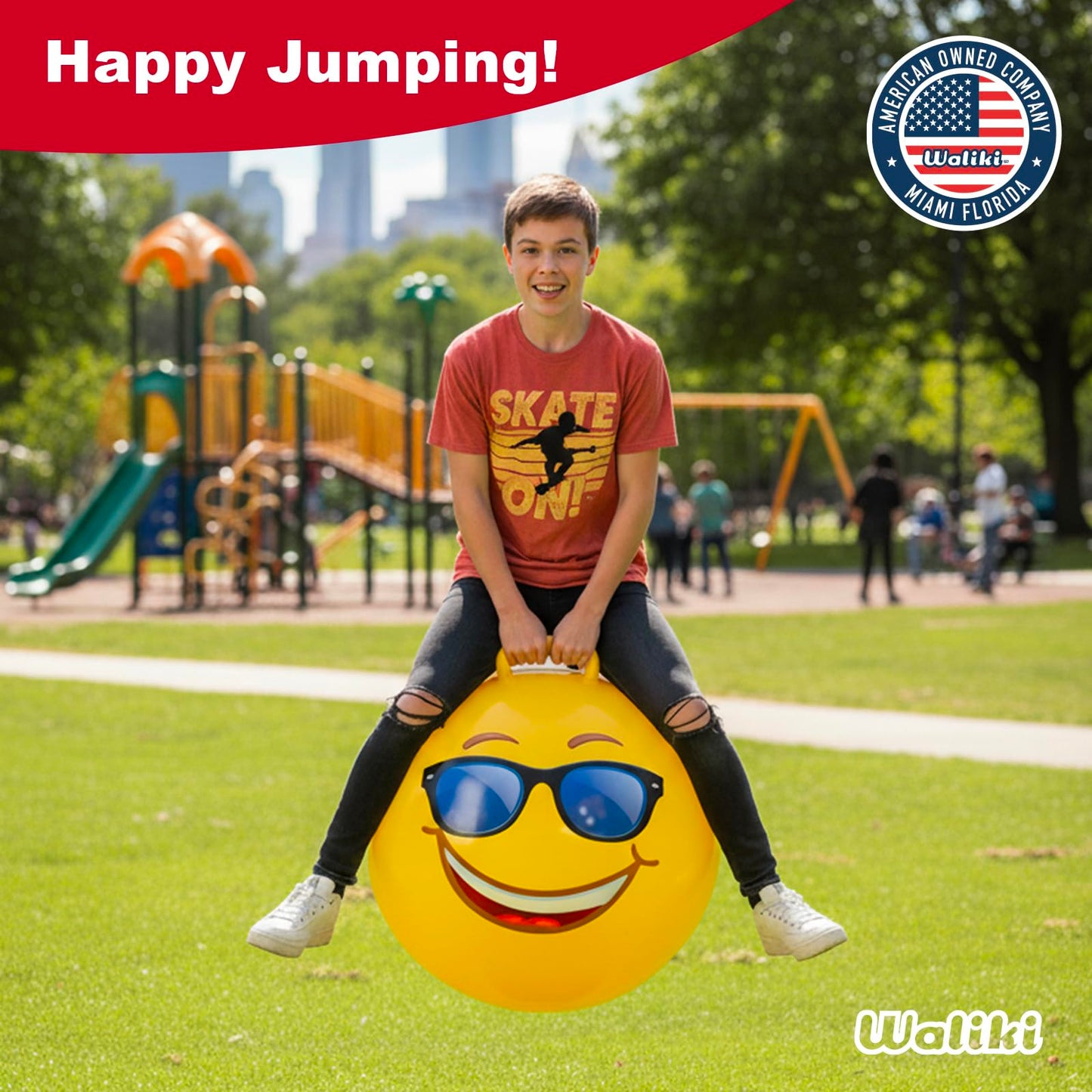 WALIKI Hopper Ball for Teens Ages 10-15 | Hippity Hop | Jumping Hopping Ball | Relay Races | 22”