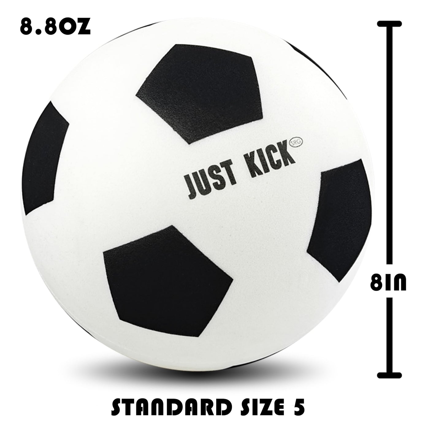 SRG Silent Foam Soccer Ball Size 5 – Indoor Soft Soccer Training Ball, Quiet Lightweight Foam Ball for Dribbling & Footwork Practice, Noise-Free House Ball Gift in Premium Box
