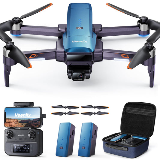 Veeniix Drones with Camera for Adults 4K, 70Min Long Flight Time, Gimbal & EIS 4K/30FPS Professional Drone, 3KM Long Range, GPS Auto Return, Easy App-Controlled, Integrated FAA Remote ID