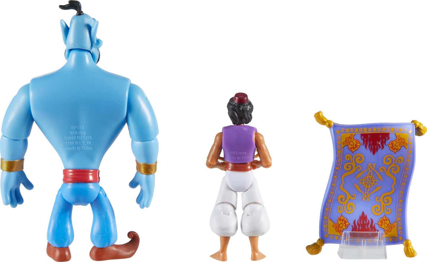 Disney Aladdin Storytellers Pack of 3 Figures Genie, Aladdin and Magic Carpet, Cave of Wonders Authentic Posable Movie Toys 4 Inch Scale