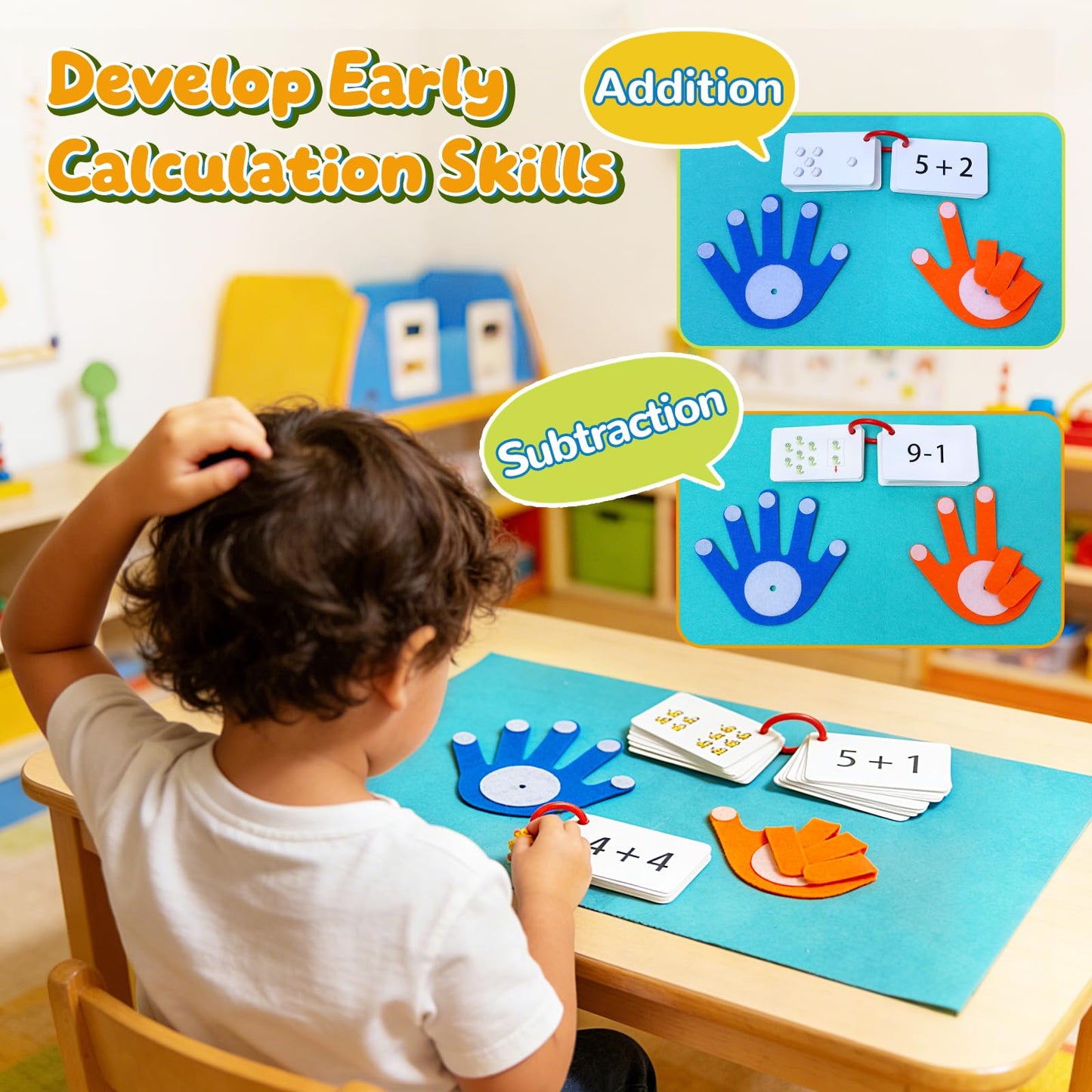 AOSITE Montessori Toy Wooden Board for Toddlers Hair Gems for Girls