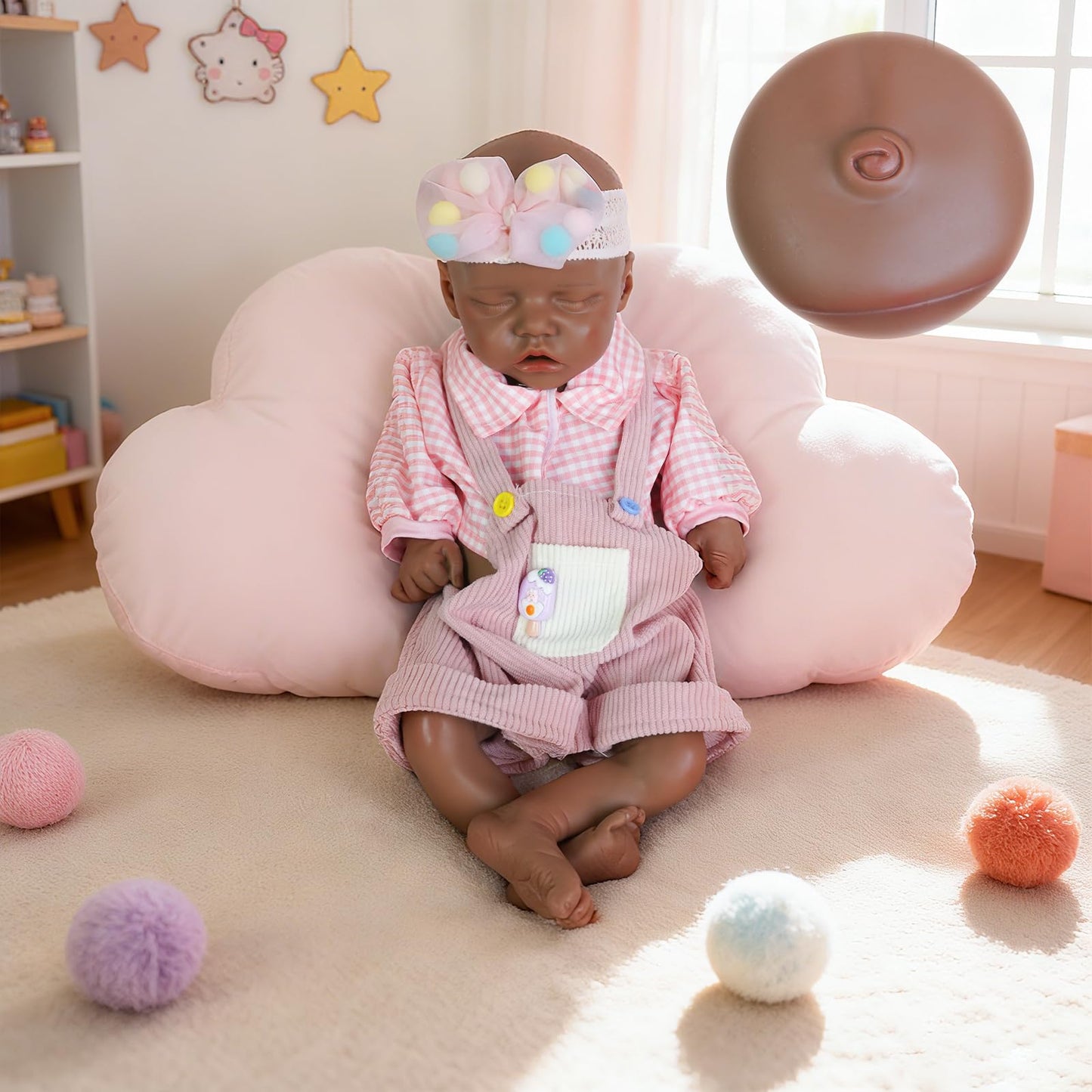 Maletofe Realistic Reborn Baby Doll, 16.5 Inch Silicone Baby Doll Girl, Full Body for Boys and Girls, Clothing Accessories Included, Kids Gift Set (Dann - Tan)