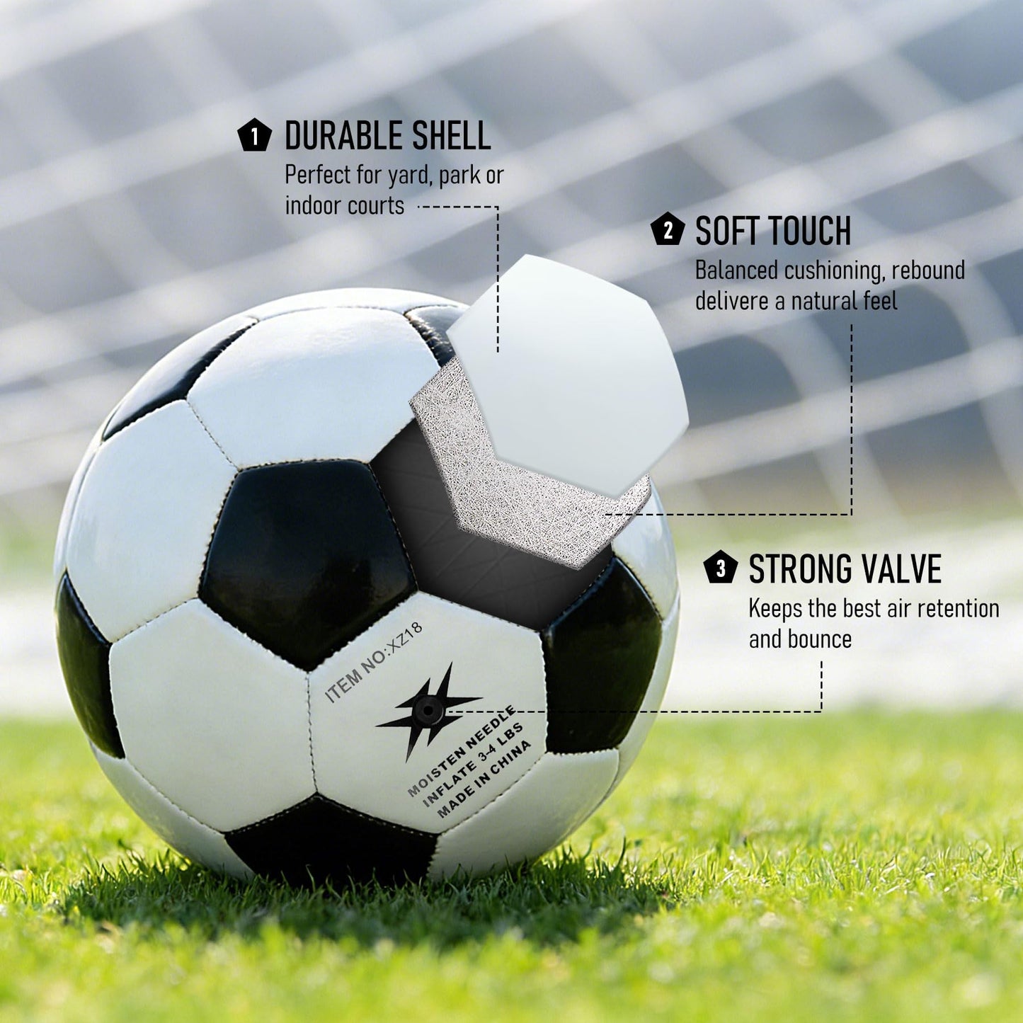Richball Toddler Soccer Ball, Size 3 Soccer Ball Boys, Outdoor Toy for Kids Age 3-6, Stocking Stuffers Birthday/Easter Gifts for Boys Girls Outdoor Training