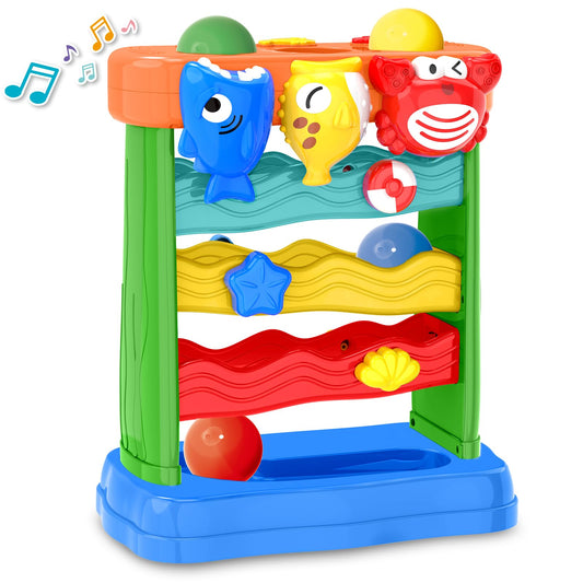 AuroTops Toys for 1 2 3 Years Old Boys & Girls, Toddler Musical Toy for 6-12-18-24 Months, Interactive Montessori Toys with Light & Sound,Christmas Birthday Gifts for Baby Age 1-2 Years Old