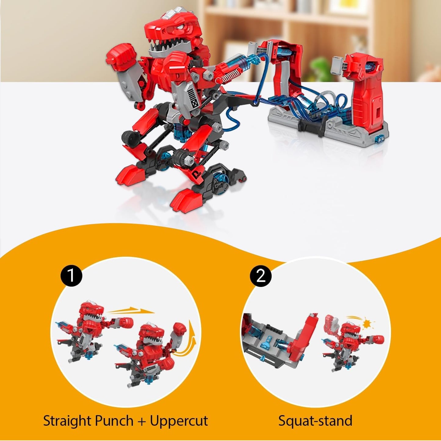 RiteHold Hydraulic Boxing Bots STEM Robot Building Kit, 2 Hydraulic Powered Battle Fighting Robots, Educational Birthday Gift for 8-12 Year Old Boys & Girls