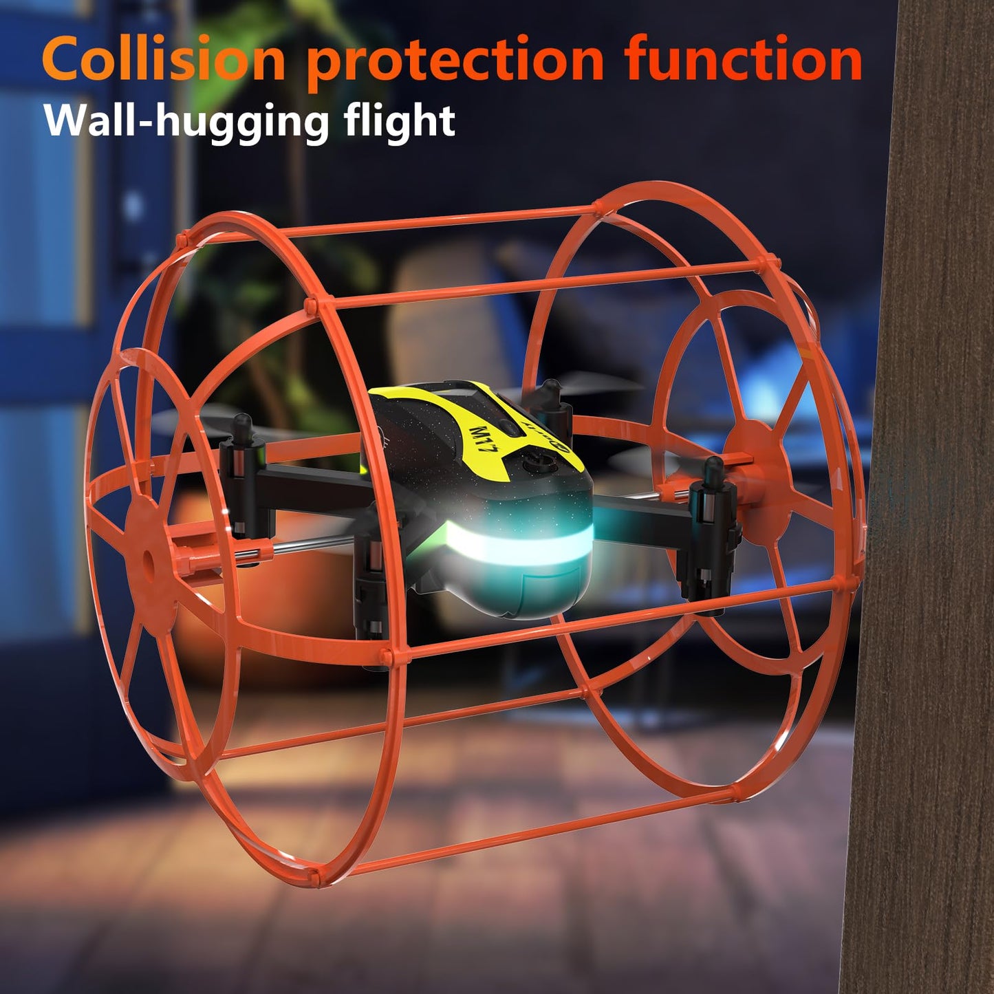 M17 Mini Drone for Beginners Land-Air Dual Mode Indoor and Outdoor RC Quadcopter with Protective Cover Easy to fly Headless Mode One Key Take-off/Landing 3D Flip 3 Speed Modes Gifts