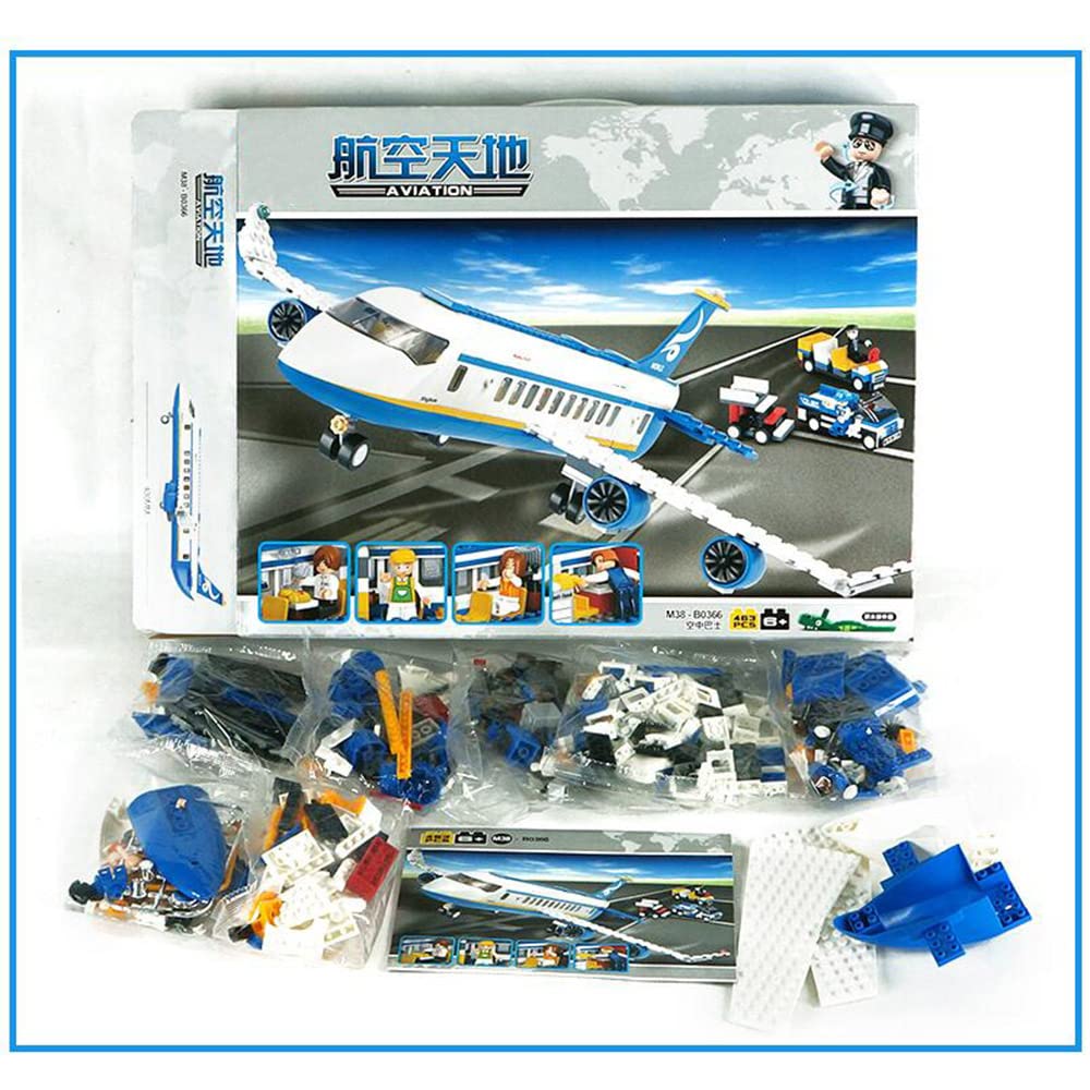 ENHANA Building Blocks City Airplane Station Toy for 6-12 Years Old Boys,City Airport Building Kits Kids Toys STEM Learning Building Bricks Helicoper Birthday Gift for 6-12 Children (463 Pieces)
