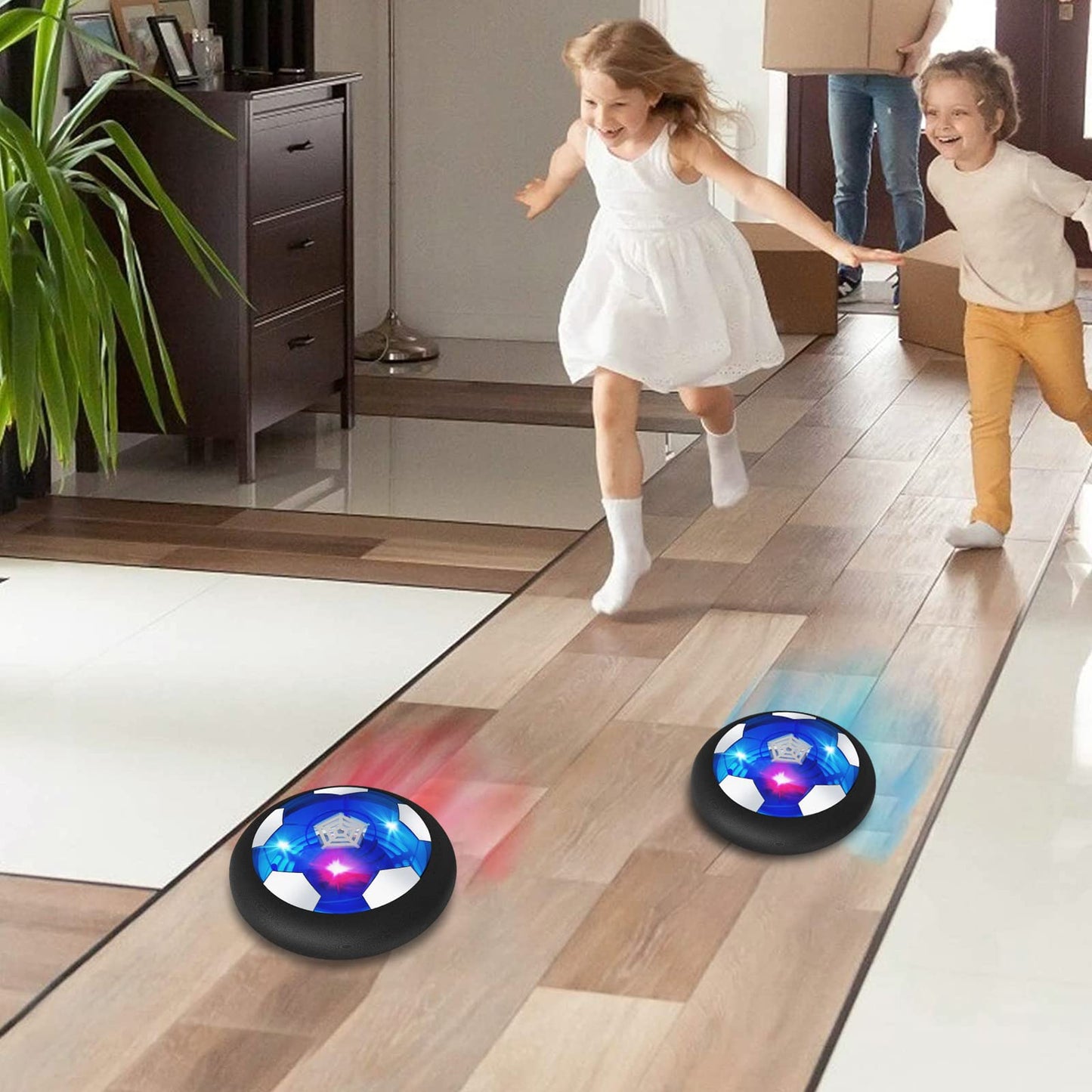 MelMelKat Kids Toys Hover Soccer Ball Rechargeable, Stocking Stuffers for Kids Indoor Games with Flashing Light for Christmas Halloween Birthday for Boys Girls Toddlers 3 -10 Years Old