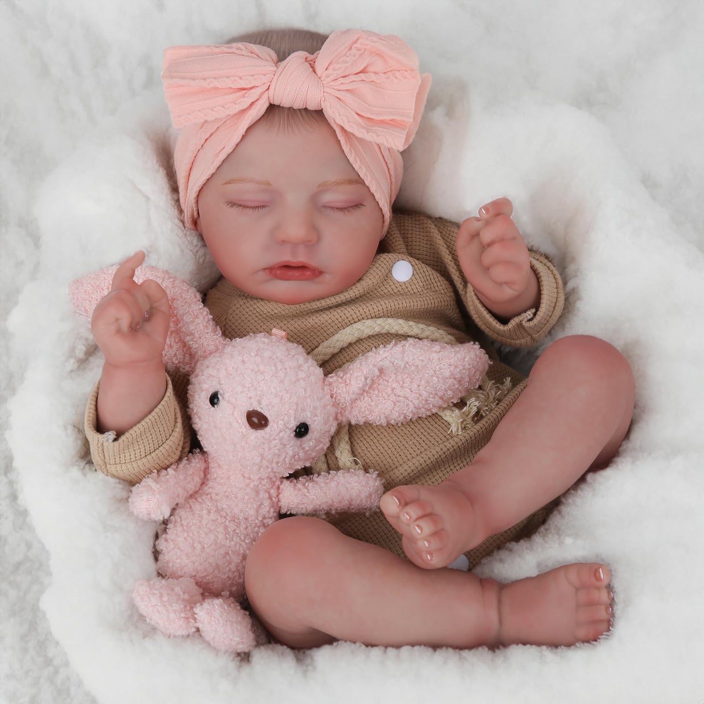 CHAREX Reborn Baby Dolls Girl - 20 Inch Realistic Baby Doll Real Life Baby Doll,Sleeping Soft Reborn Doll,Newborn Lifelike Weighted Doll, Accessories Gift Toys for Ages 3+
