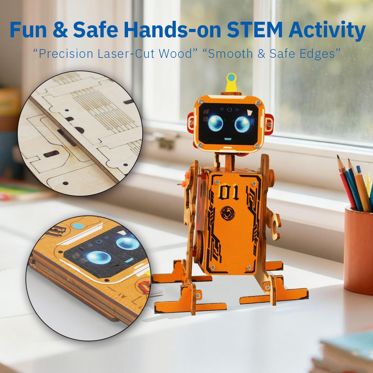 Giggleway STEM Robotics Kit for Kids 8-12, DIY Voice-Control Interactive Robot Building Science Kit for Kids Age 8-12, for Science & Tech Enthusiasts