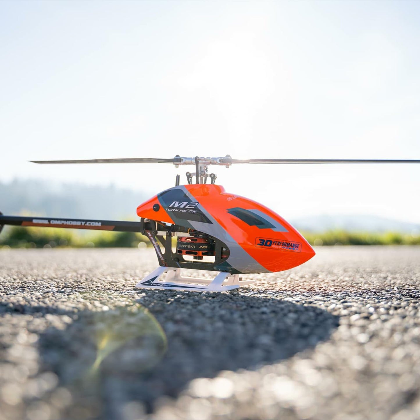 OMPHOBBY M2 EVO MK2 RC Helicopter for Adults - 6CH 3D Aerobatic RC Helicopters Outdoor with Dual Brushless Direct-Drive Motors, Outdoor Mini RC Aircraft For Advanced Pilots（PNP Version, Orange)
