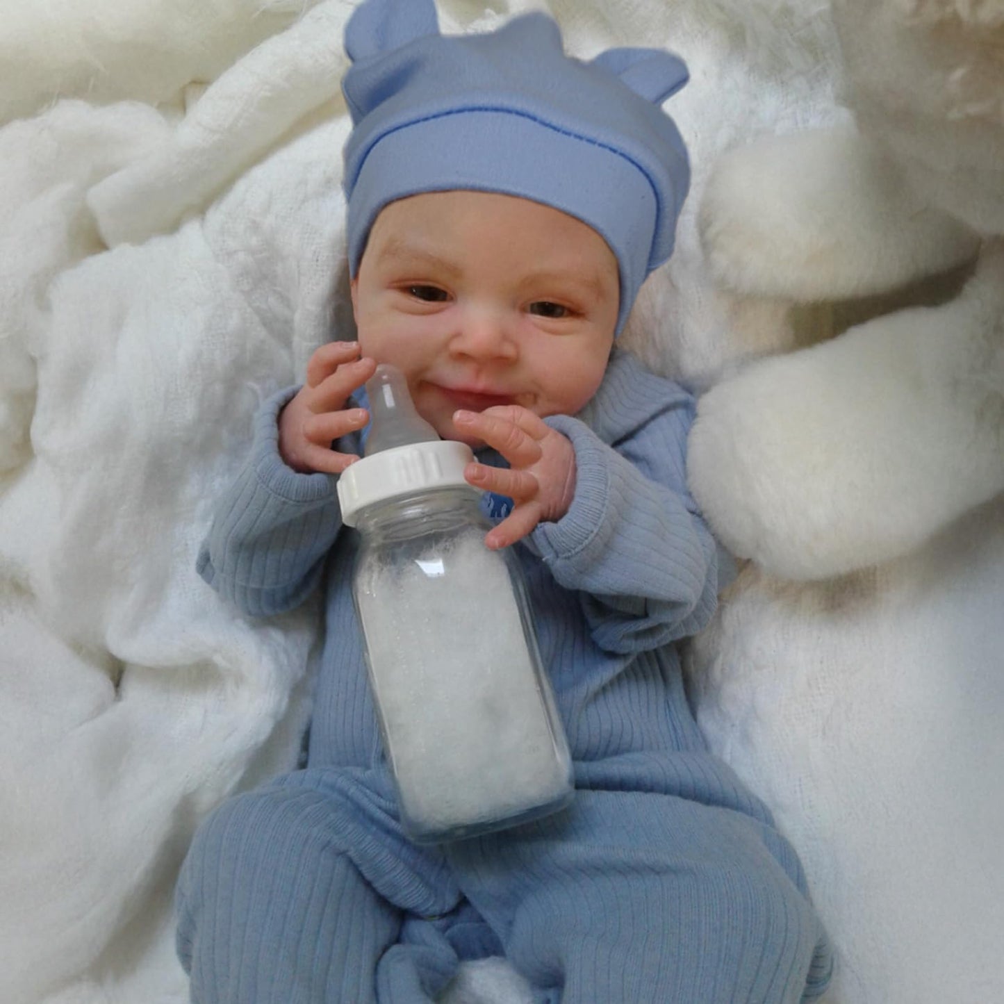 CHAREX Realistic Reborn Baby Boy - 18 Inch Lifelike Newborn Baby Doll with Soft Cloth Body, Handcrafted Weighted Real Life Baby Dolls with Accessories for Kids Age 3+