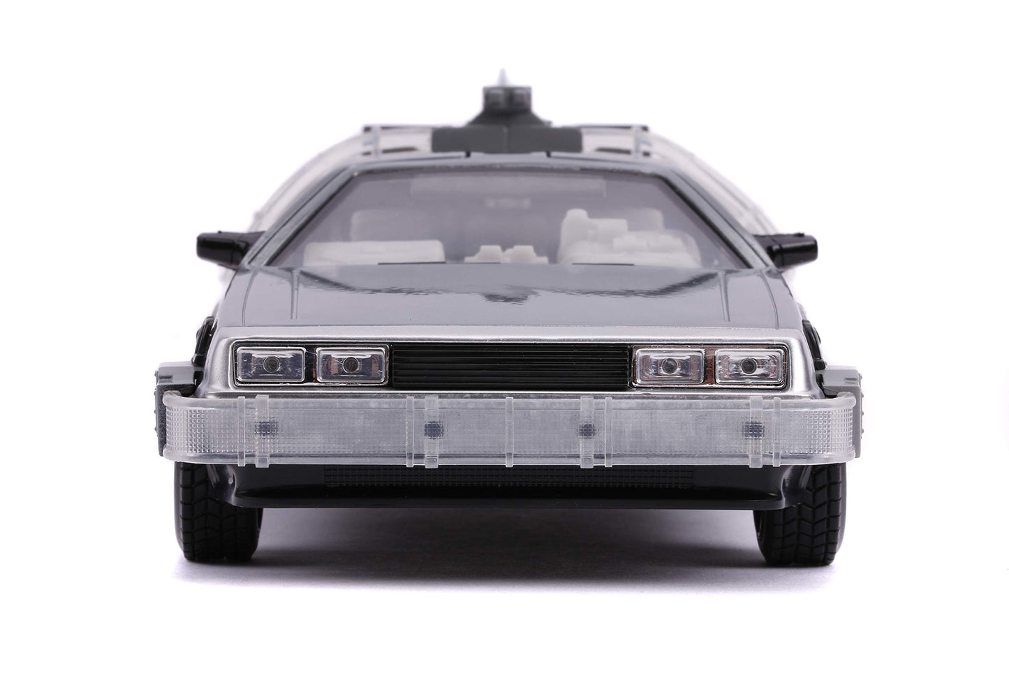 Jada Back to The Future Part II 1:24 Time Machine Die-cast Car Light Up Feature, Toys for Kids and Adults