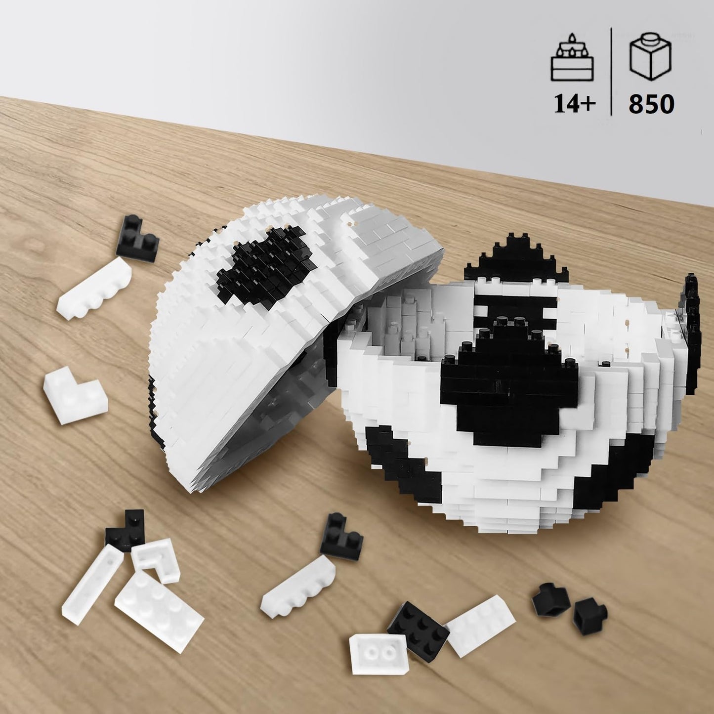 RUVARA Soccer Ball Building Set - Challenging STEM Educational Micro Bricks Toy Office Home Sports Decor, Birthday Gift for Adults Teens (850PCS)