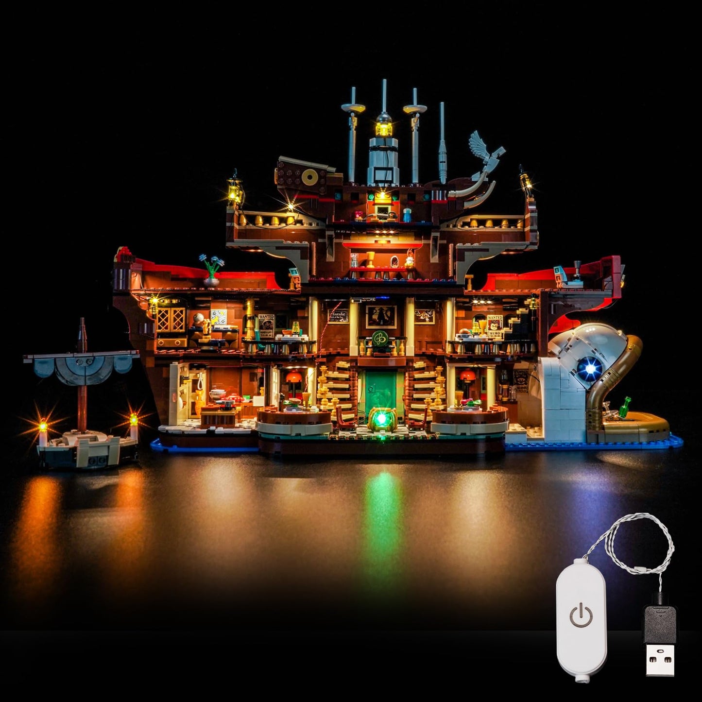 LocoLee Light kit Compatible with Lego 75640 The Baratie Floating Restaurant - No Model Only Light, LED Lighting Accessories Compatible with Lego Voyager: Bharati Sea Restaurant (Standard Version)