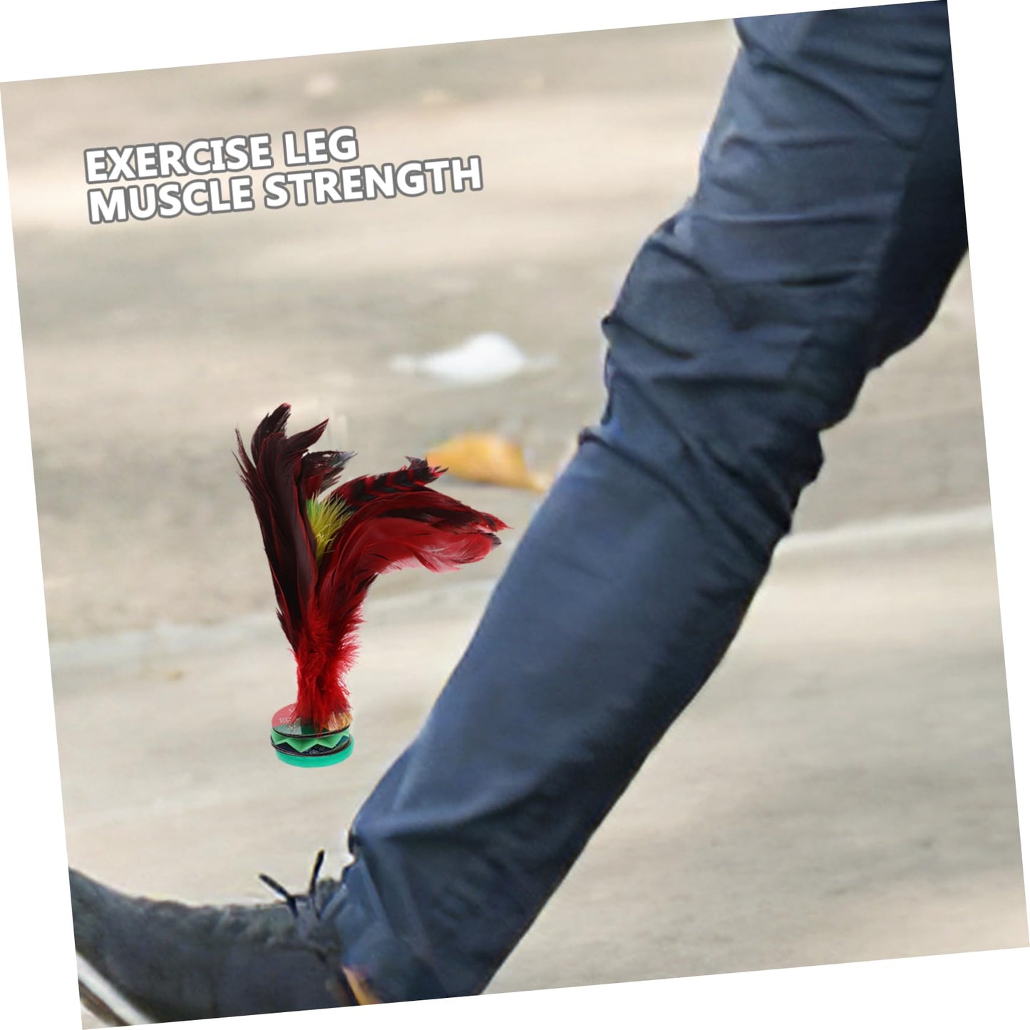 VOSAREA Kick Shuttlecock Foot Exercise Leisure Game for Develops Coordination Motor Skills Indoor Outdoor Fun Activity for All Ages