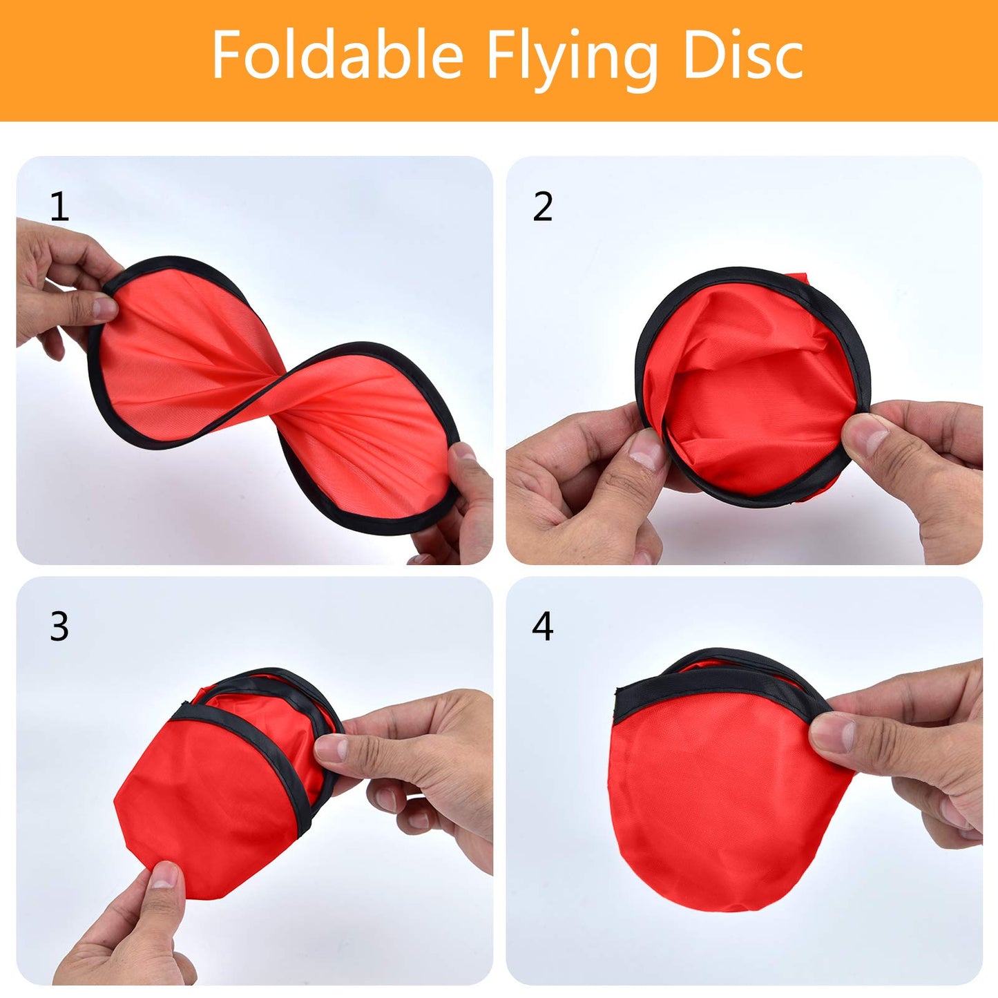 Mototo 180 Pieces Foldable Flying Disc Fans with Bag Folding Pocket Toy Set for Kids Fun Birthday Party Favors Summer Outdoor Activity Game Halloween Christmas, 12 Colors