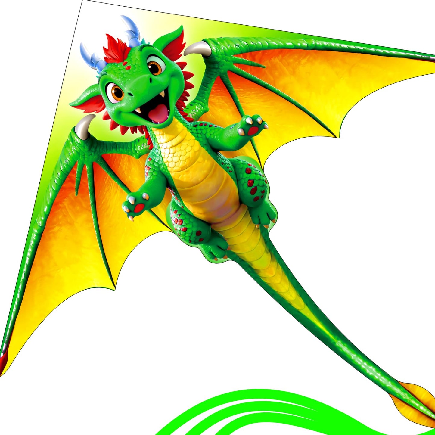 Doinfly Cartoon Dragon Kite is Suitable for Children and Teenagers, Including Boys and Girls. This Kite is Extremely Easy to Fly and is Perfect for Family outings, Outdoor Games and Activities.
