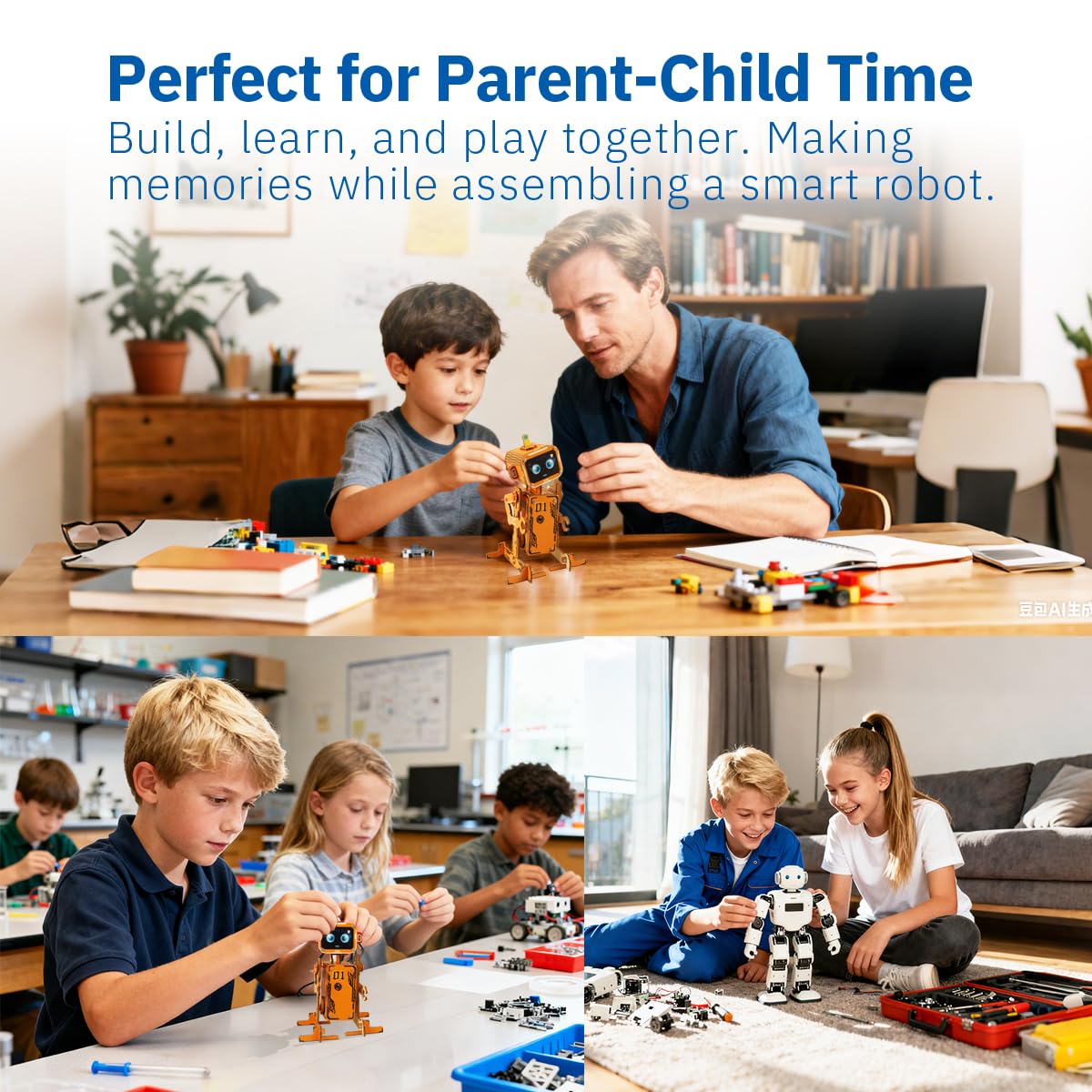 Giggleway STEM Robotics Kit for Kids 8-12, DIY Voice-Control Interactive Robot Building Science Kit for Kids Age 8-12, for Science & Tech Enthusiasts
