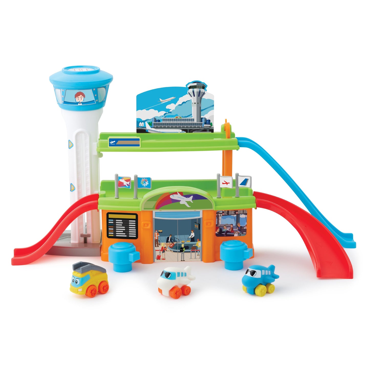 Kidoozie Slide 'n Soar Airport Playset Ages 12 Months + Toddler Preschool Toy
