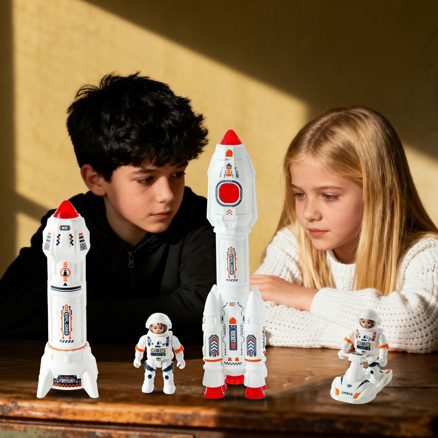 Wbzle Educational Toys Interactive Children's Rockets for Kids Toddler Toys for 4-5 & 6-8 Year Old Boys