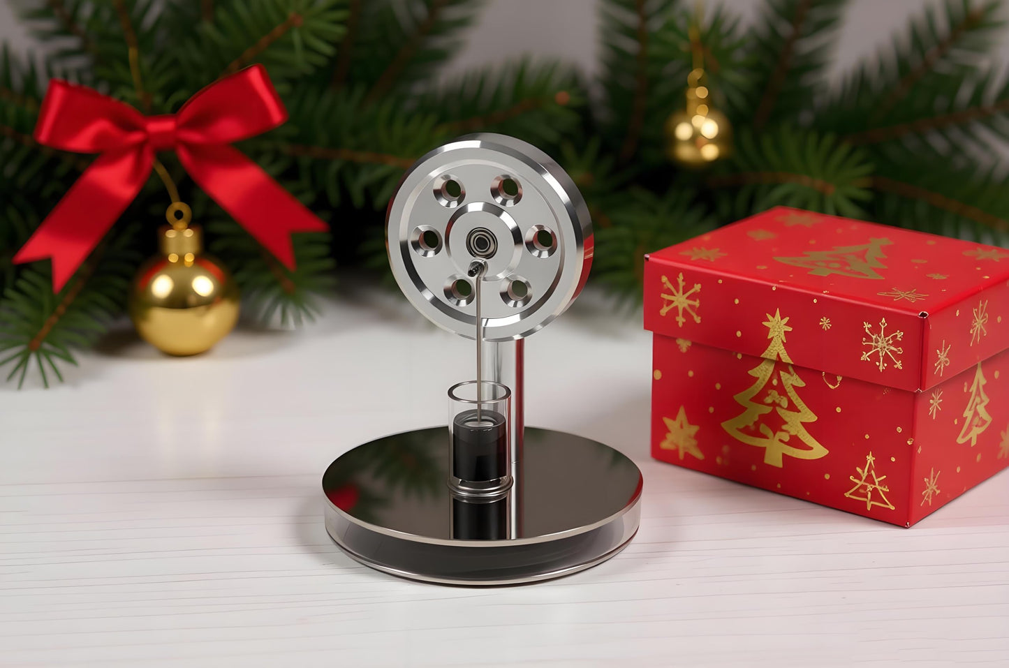 Sunnytech Mini Low Temperature Stirling Engine Motor Steam Heat Education Model Toy LT002