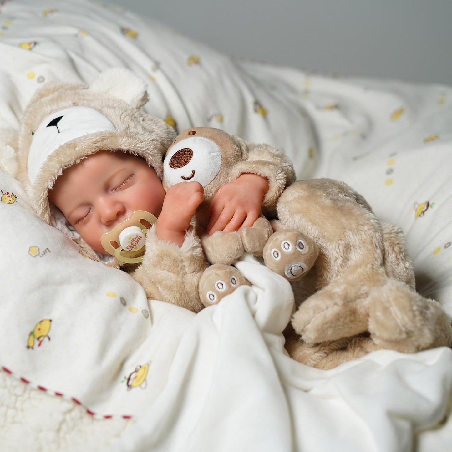 BABESIDE Lifelike Reborn Baby Dolls Boy - 17-Inch Baby Soft Body Realistic-Newborn Baby Doll Silicone Full Body Vinyl Real Life Baby Dolls with Toy Accessories for Kids Age 3+