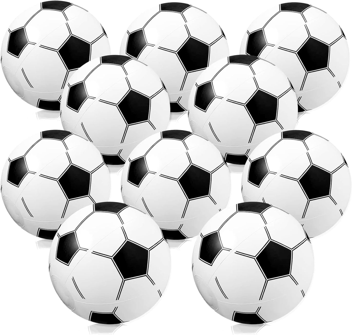SCIONE Soccer Beach Balls Bulk 24 Pack - 9" Inflatable Swimming Pool Toys for Kids Summer Water Games, Hawaiian Tropical Theme Party Decorations Favors Supplies