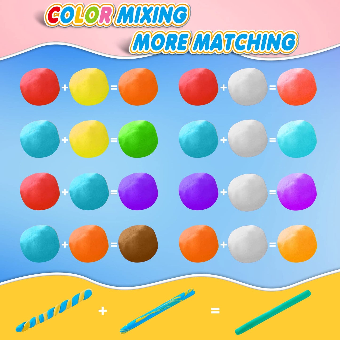 Magic Clay - Air Dry Clay 84 Colors, Modeling Clay for Kids with Tools, Soft & Ultra Light, Toys Gifts for Age 3 4 5 6 7 8+ Years Old Boys Girls Kids