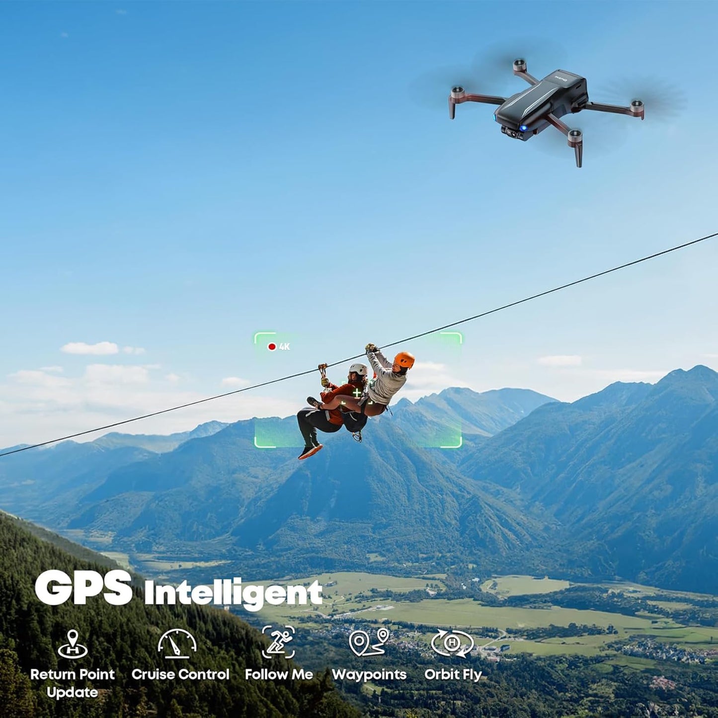 Bwine F7MINI 4K Video 8K Photo Drones with Camera for Adults, 3-Axis Gimbal EIS, 96Mins, 249g FAA-exempt, Over 6KM Transmission, Al GPS Smart Return, Follow, Waypoint, Orbit Fly, Better for Beginner