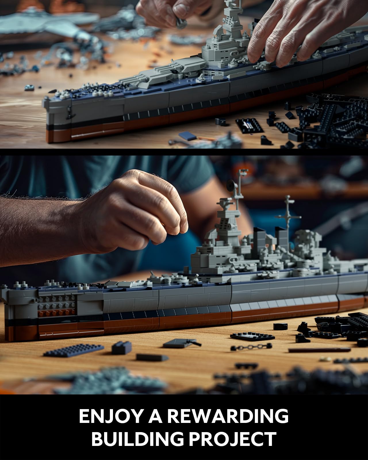 Nifeliz North Battleship, Military Building Set for Adults, Collectible Army Model to Build and Display, Gift Ideal for Military Enthusiasts (NF10280)