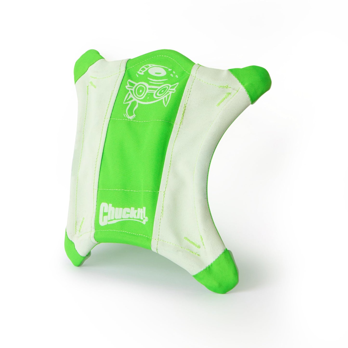 Chuckit! Flying Glow Squirrel Fetch Dog Toy, (10.5 Inch Length), Glow in the Dark Dog Toy, Pack of 1, Size Medium, for All Breeds and Sizes