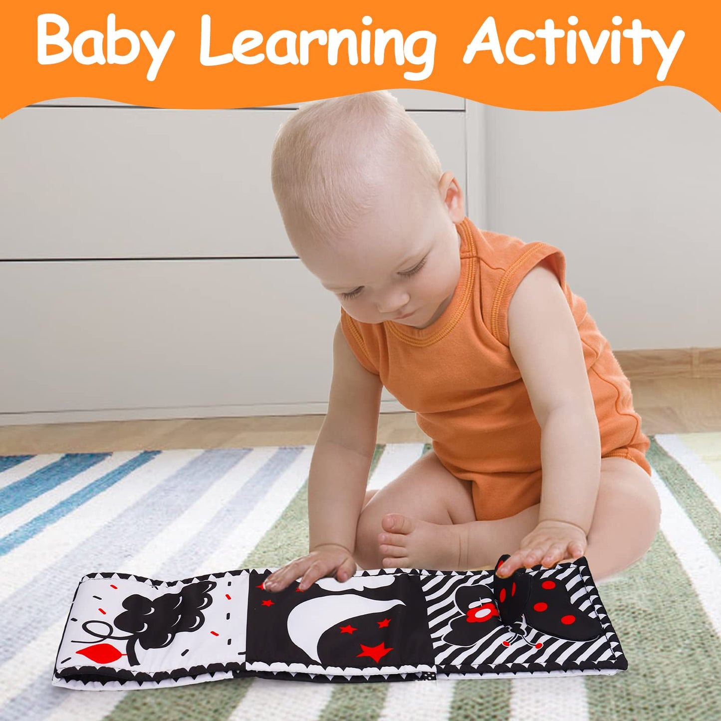 Thremhoo Balck and White High Contrast Toys Baby Mirrors