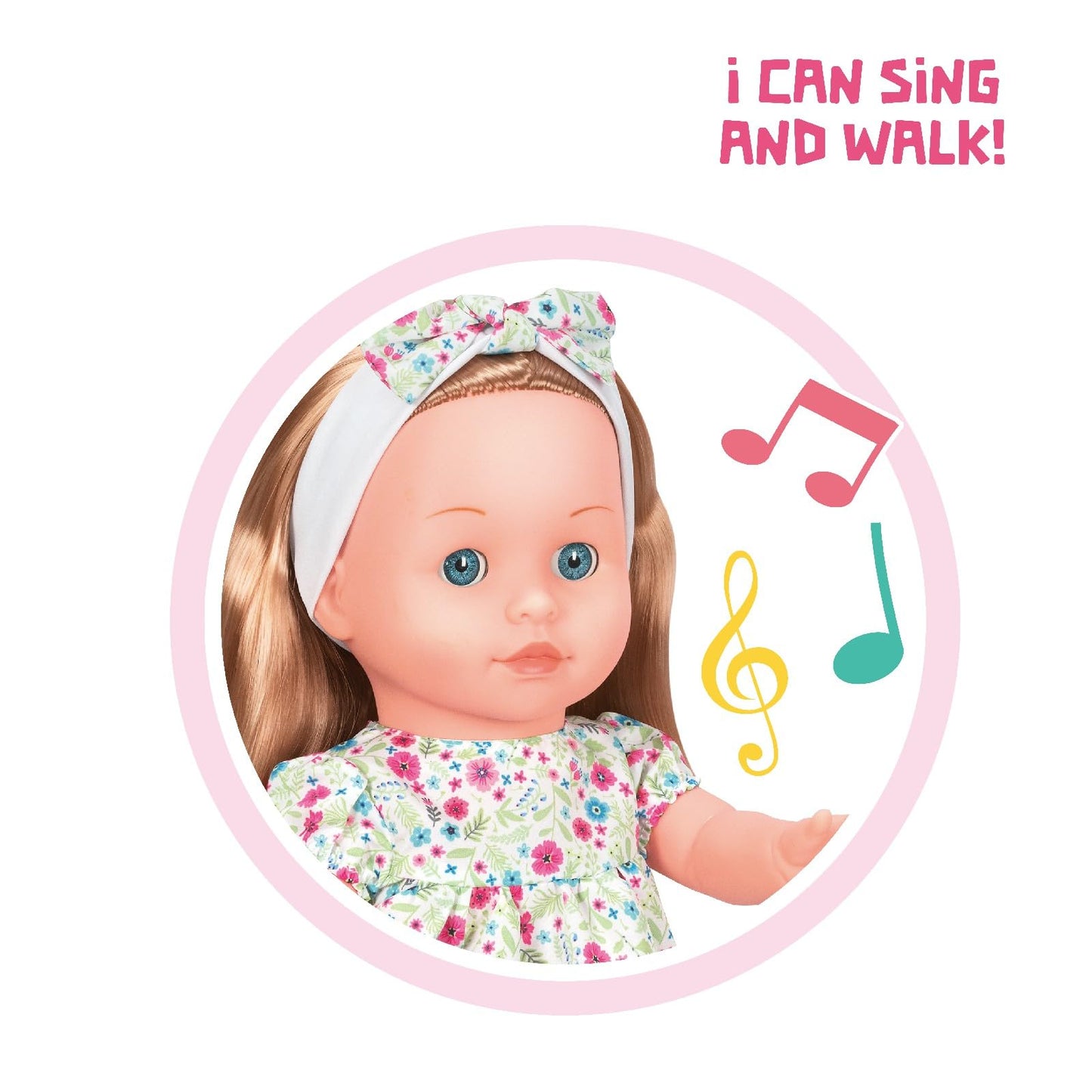 Mother Love Walking Dolls,16 Inches Interactive Baby Dolls, Baby Dolls with Hair, Singing and Walking Dolls for Girls,for 3+ Year Old Girls Gifts