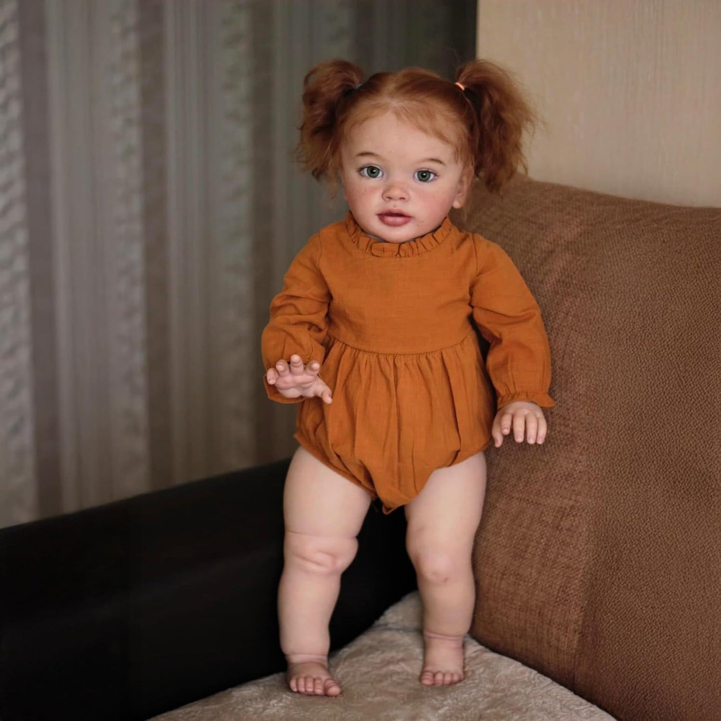 RXDOLL Big Size Reborn Toddler Doll Pippa 26 Inch Realistic Reborn Baby Dolls Toddler Girl Soft Cloth Body Weighted Baby Dolls that Look Real Silicone Babies Girls Gifts