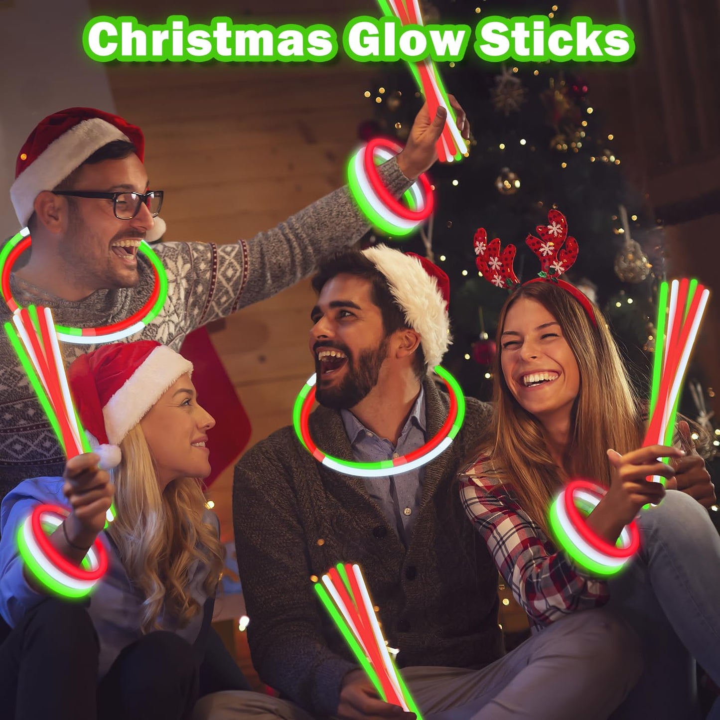 Light up Accessories Necklace & Bracelets for Kids 150 PCS, Bulk Red Green White Glow Sticks Party Favors for Toddlers, Holiday Toys Gifts Class Carnival Activities Supplies Trinkets for Students