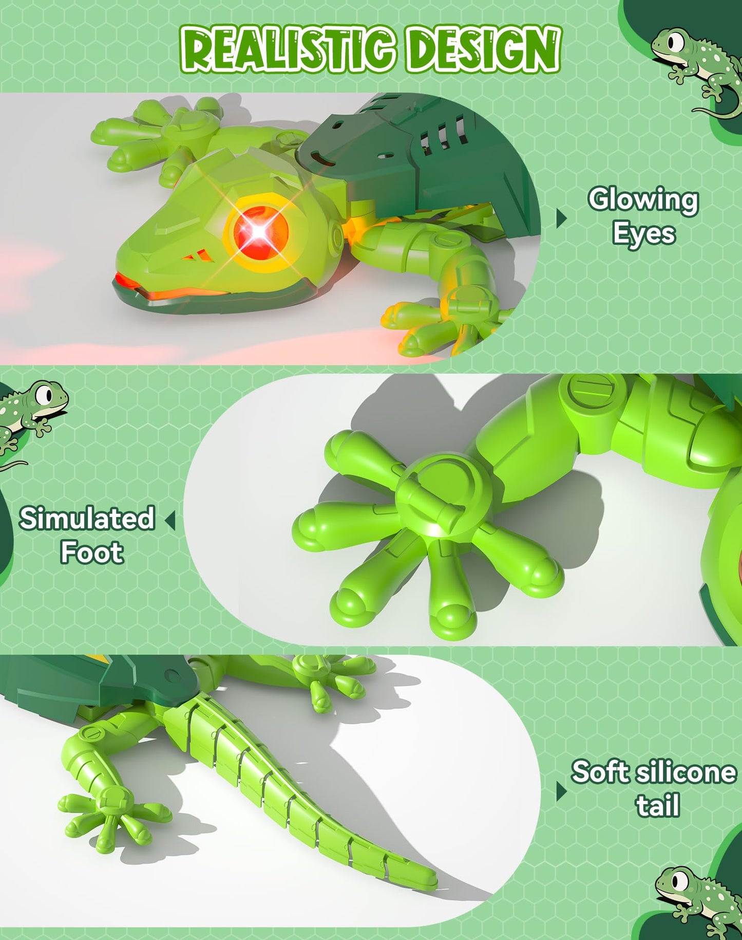 Wall Climbing Lizard,Wall Crawler Gecko,Remote Control Car Robot for Kids,Floor Ceiling Crawling Electric Lizard,Cool Prank Toy,Christmas Birthday Gifts for 3 4 5 6 7 8 9 10+ Year Old Boys Girls Teens