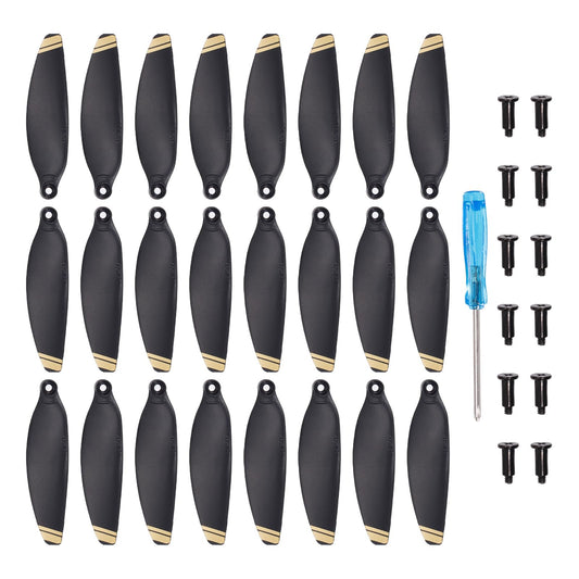 MECCANIXITY Mini 1 Drone Propellers Drone Blades Propellers Black Golden with Screwdriver/Screw, Quick-Release, Low-Noise Propeller for DJI Mini 1 Drone, Quadcopter, Pack of 24
