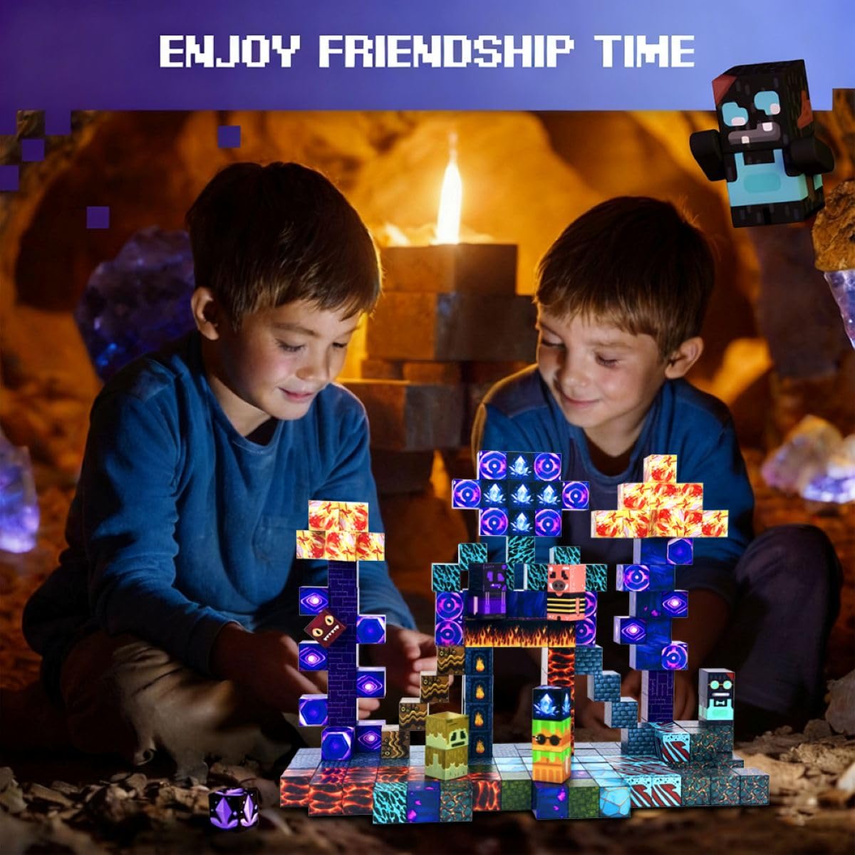 Murayad 200PCS Magnetic Blocks Set for Kids Ages 3+Educational Magnet Building Construction Blocks, Creative Sensory Montessori Preschool Learning Toys & Birthday for Toddlers, Boys & Girls