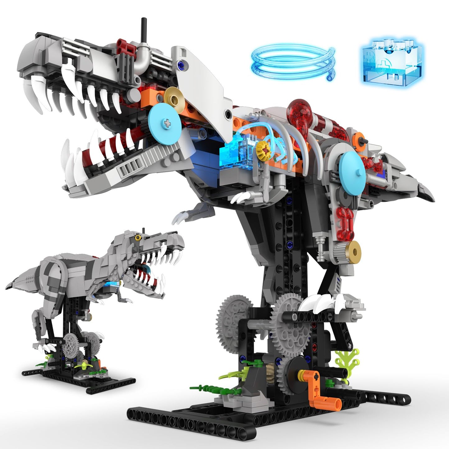 Suplanet Mechanical T-Rex Dinosaur Building Set with Lights, Rotatable Components & Display Stand, STEM Building Toy for Boys 8-14, Home Office Decor for Adults, Mechanical Enthusiasts (730PCS)